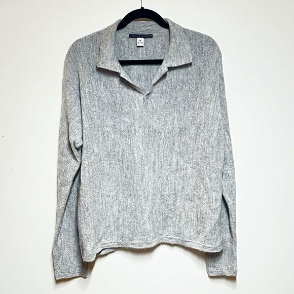 Peruvian Connection 100% Alpaca light grey Sweater Womens Sz M - Picture 1 of 6